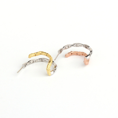 925 Sterling Silver Hammered Stud Earrings