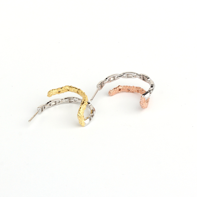 925 Sterling Silver Hammered Stud Earrings