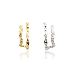 925 Sterling Silver Hammered Stud Earrings
