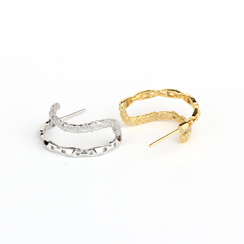 925 Sterling Silver Hammered Stud Earrings