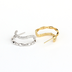 925 Sterling Silver Hammered Stud Earrings