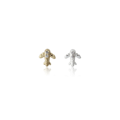 925 Sterling Silver Crocodile CZ Stud Earrings