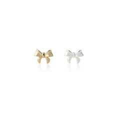 925 Sterling Silver Bow Stud Earrings
