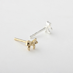 925 Sterling Silver Bow Stud Earrings