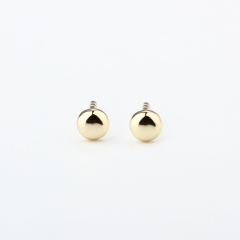 925 Sterling Silver 3.5mm Tiny Round Flat Stud Earrings