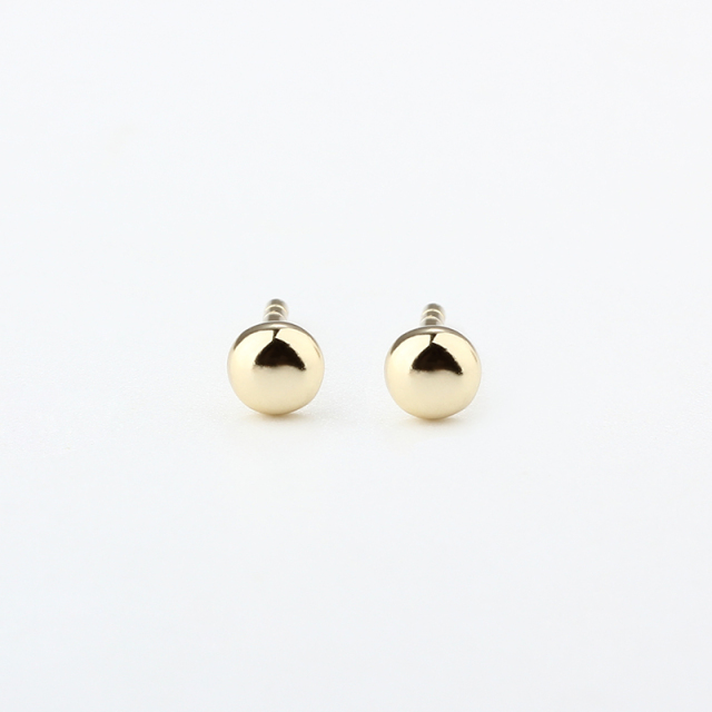 925 Sterling Silver 3.5mm Tiny Round Flat Stud Earrings