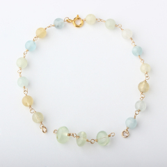 14K Gold Filled Morganite Unfinished Bracelet Component