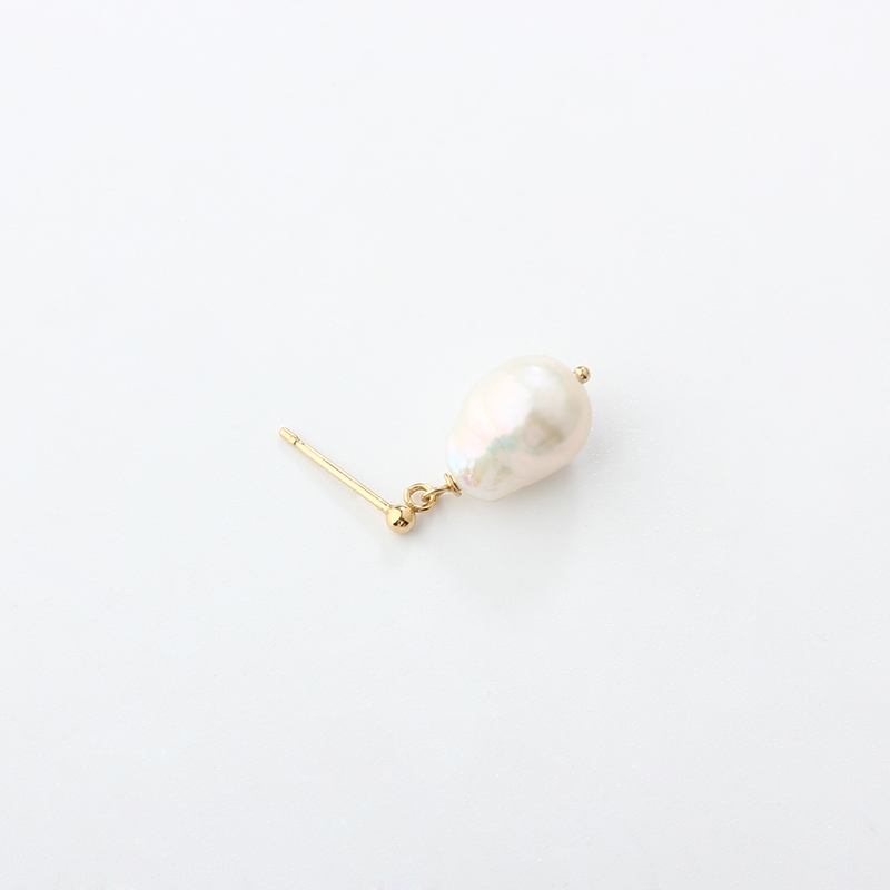 14K Gold Filled Baroque Pearl Stud Earrings