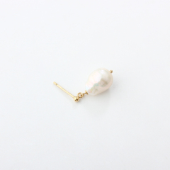 14K Gold Filled Baroque Pearl Stud Earrings