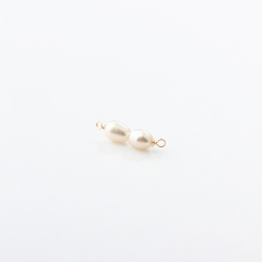 14K Gold Filled Triple Pearl Permanent Jewelry Connector Links