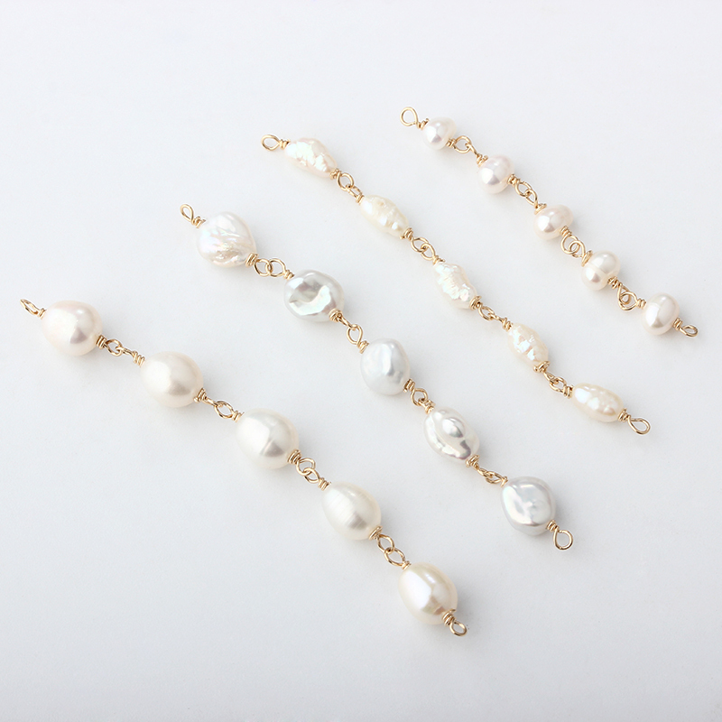 14K Gold Filled Keshi Pearl Unfinished Bracelet Component