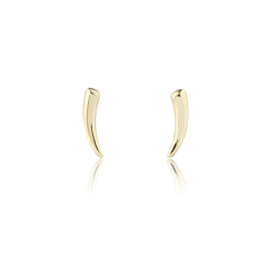 925 Sterling Silver Tusk Shape Stud Earrings