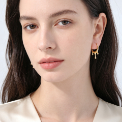 925 Sterling Silver Dripping Lava Stud Earrings