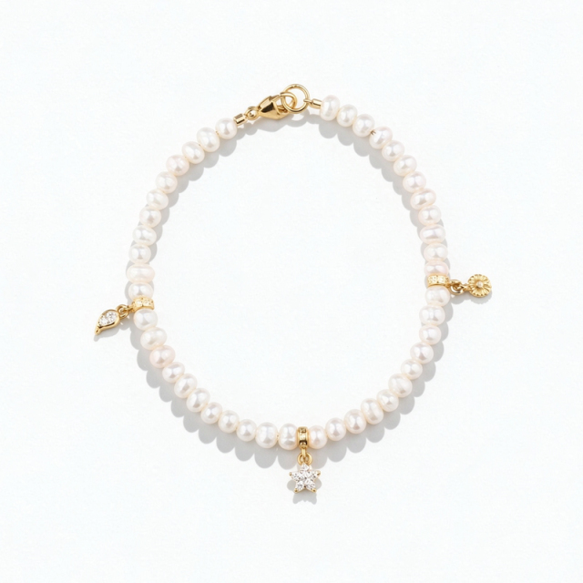 925 Sterling Silver Freshwater Pearl Bracelet