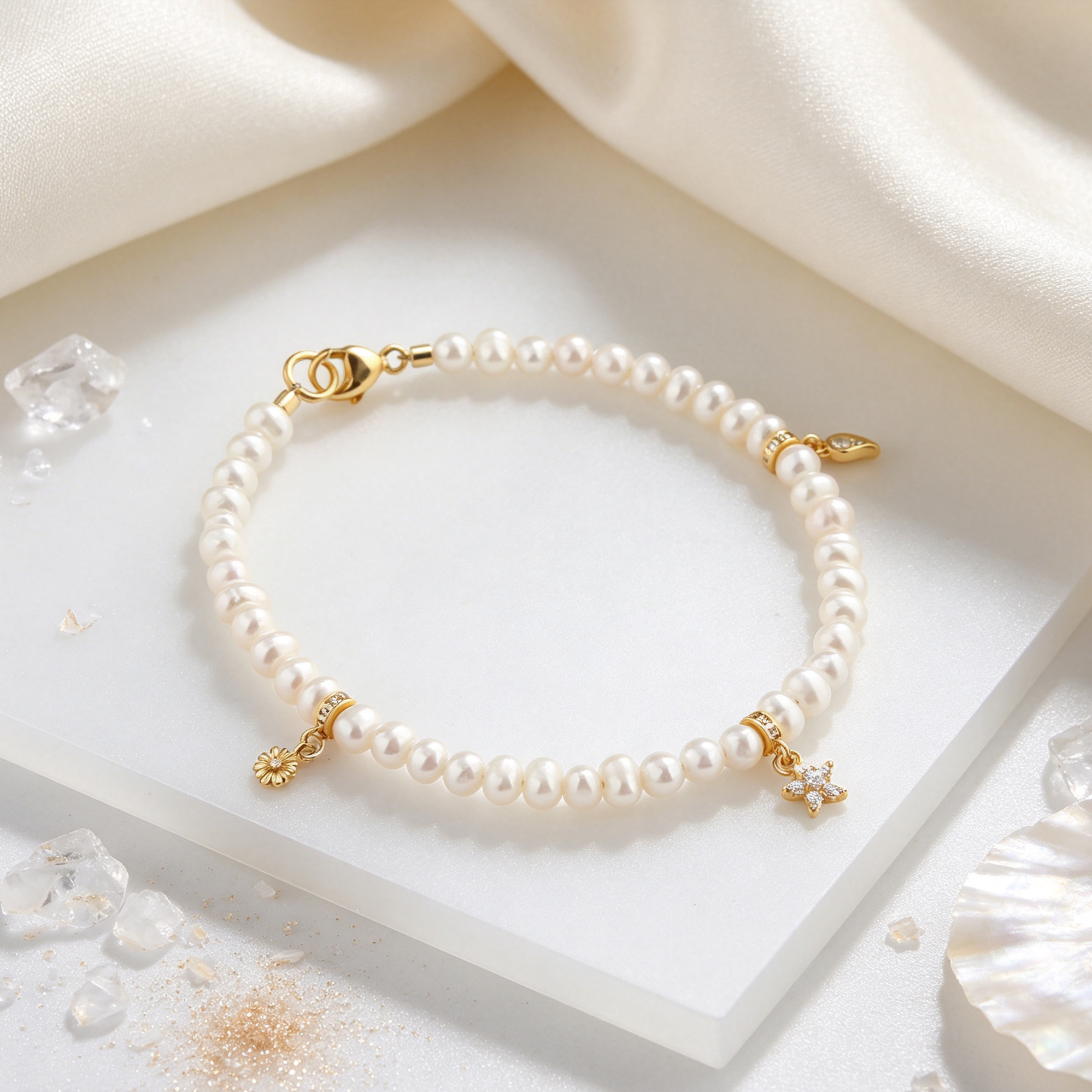 925 Sterling Silver Freshwater Pearl Bracelet