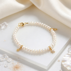 925 Sterling Silver Freshwater Pearl Bracelet