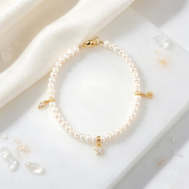 925 Sterling Silver Freshwater Pearl Bracelet