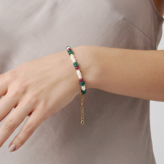 925 Sterling Silver Multi Gemstone Freshwater Pearl Beaded Bracelet