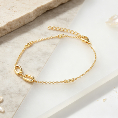 925 Sterling Silver Hammered Link Bracelet