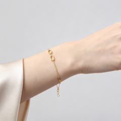 925 Sterling Silver Hammered Link Bracelet