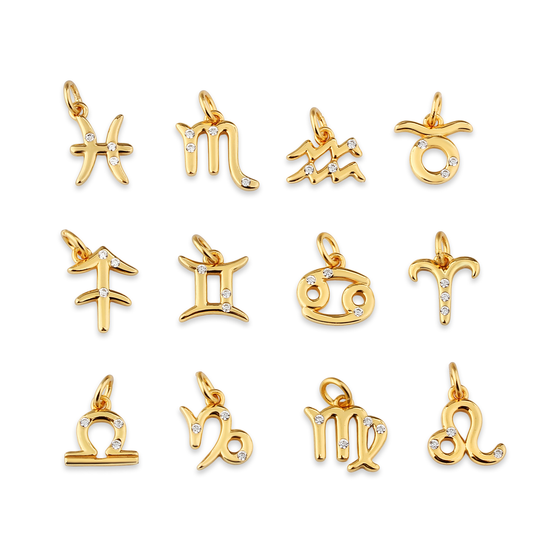 925 Sterling Silver 12 Constellation Zodiac Sign Pendant