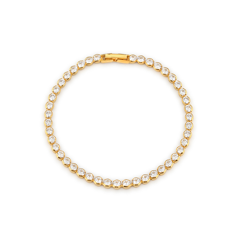 925 Sterling Silver Round CZ Tennis Bracelet with Nice Clasp