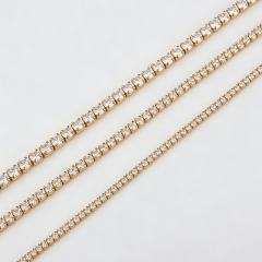 925 Sterling Silver Round CZ Tennis Bracelet with Nice Clasp