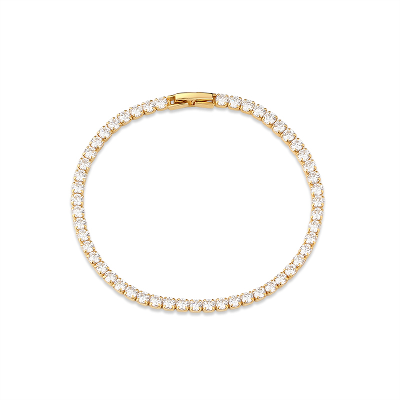 925 Sterling Silver Round CZ Tennis Bracelet with Nice Clasp