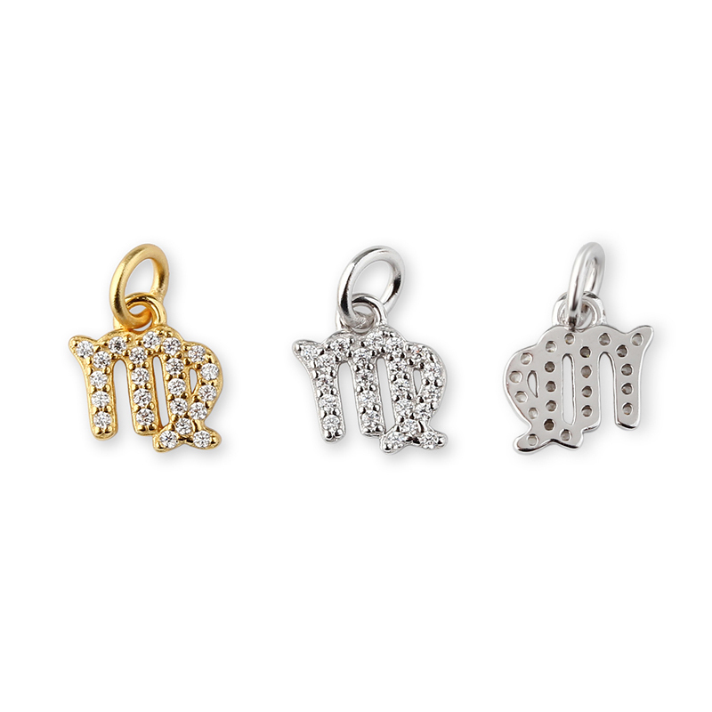 925 Sterling Silver 12 Constellation Zodiac Sign Pendant