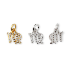 925 Sterling Silver 12 Constellation Zodiac Sign Pendant