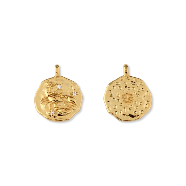 925 Sterling Silver 12 Constellation Zodiac Sign Pendant