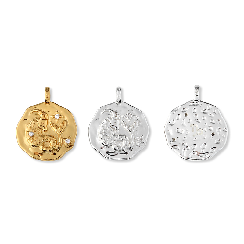 925 Sterling Silver 12 Constellation Zodiac Sign Pendant