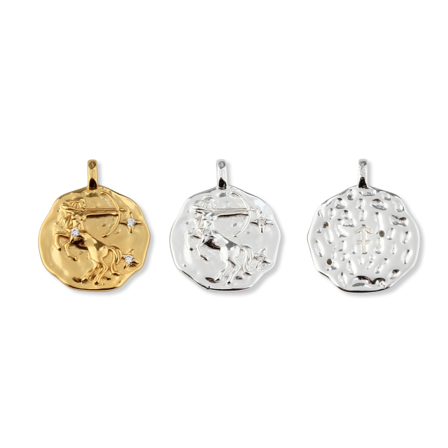 925 Sterling Silver 12 Constellation Zodiac Sign Pendant
