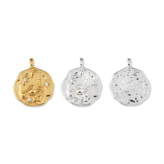 925 Sterling Silver 12 Constellation Zodiac Sign Pendant
