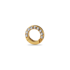 925 Sterling Silver Zircon Round Spring Clasp