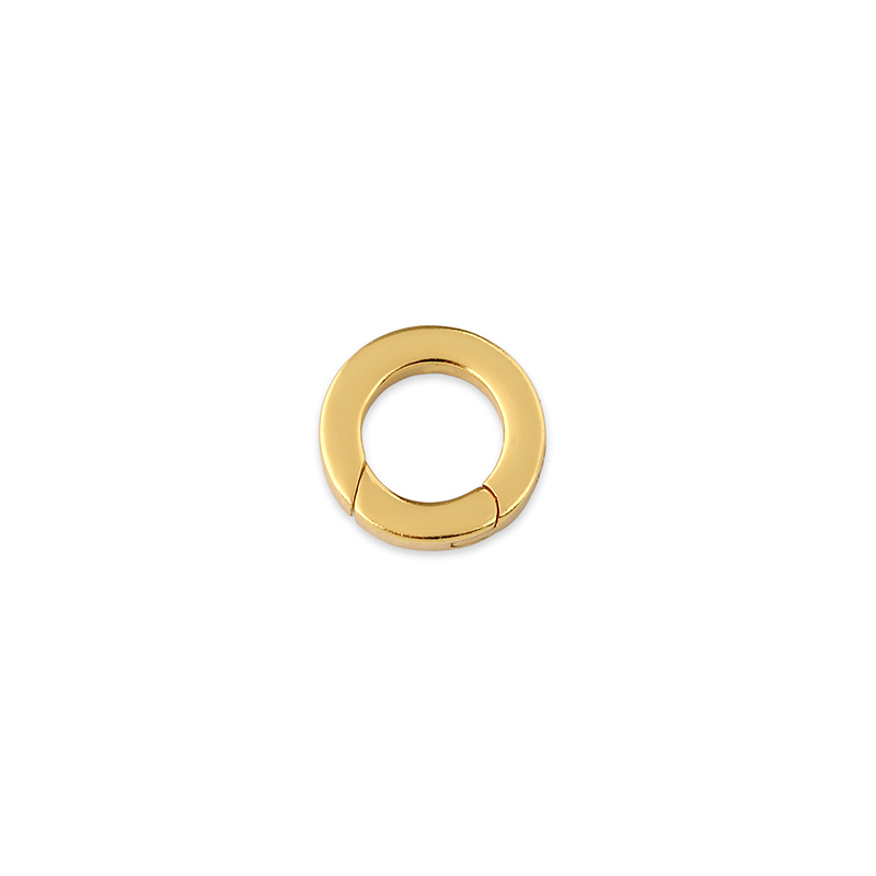 925 Sterling Silver Zircon Round Spring Clasp