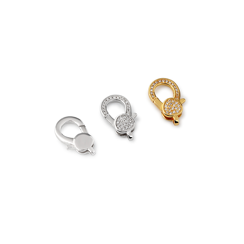 925 Sterling Silver Zircon Lobster Clasp