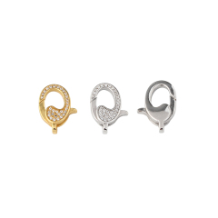 925 Sterling Silver Zircon Lobster Clasp