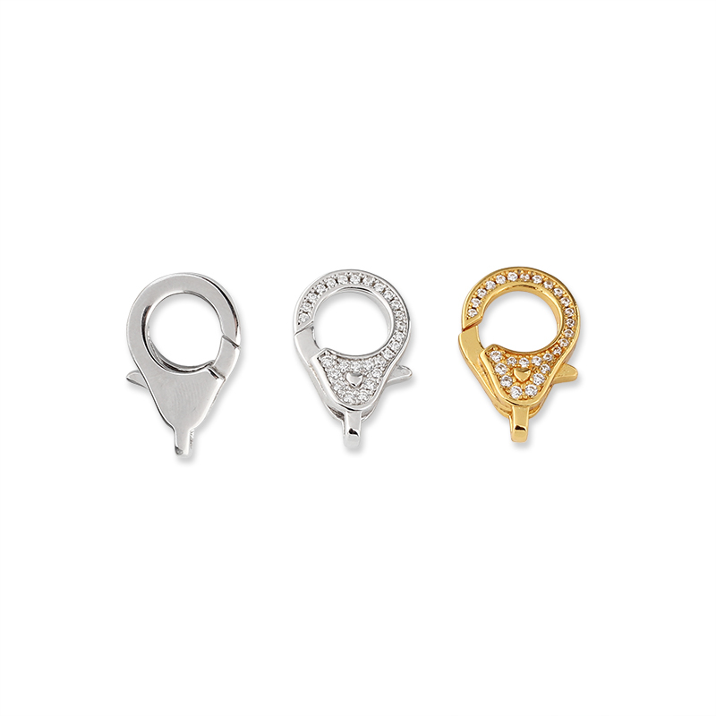 925 Sterling Silver Zircon Lobster Clasp