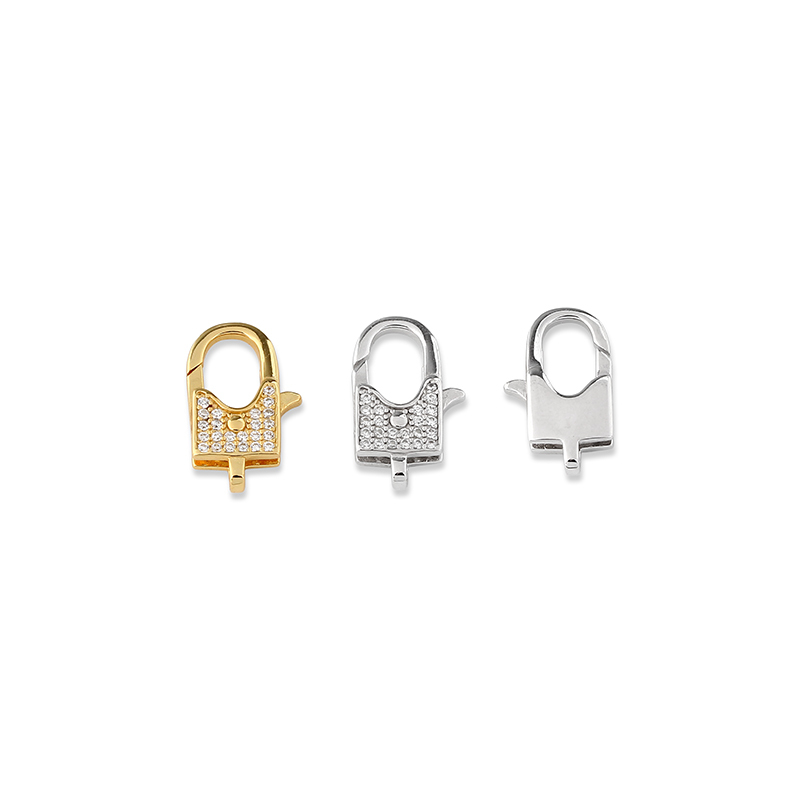 925 Sterling Silver Zircon Lobster Clasp