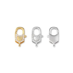 925 Sterling Silver Zircon Lobster Clasp
