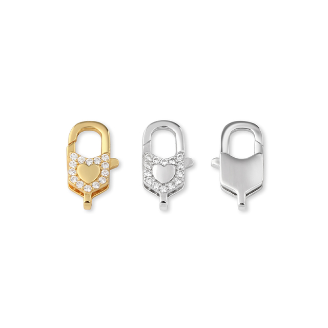 925 Sterling Silver Zircon Lobster Clasp