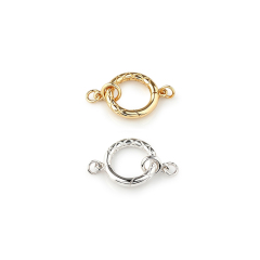 925 Sterling Silver Engraved Round Toggle Clasp