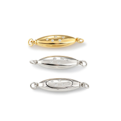 925 Sterling Silver Oval Zircon Box Clasp