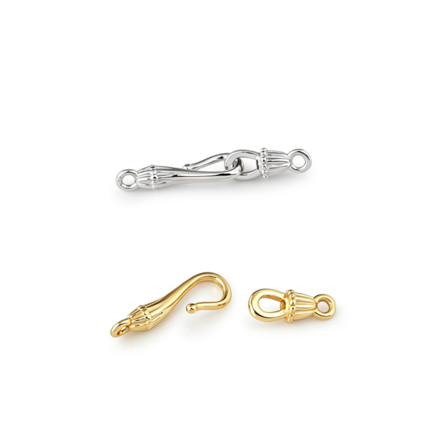 925 Sterling Silver Vintage Hook and Eye Clasp