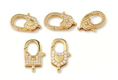 925 Sterling Silver Zircon Lobster Clasp