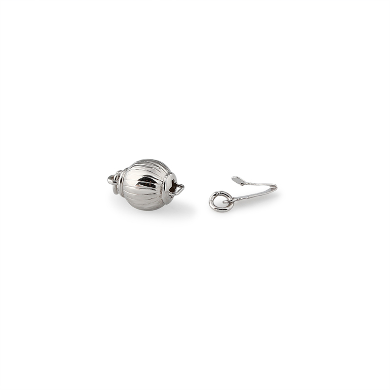 925 Sterling Silver Corrugated Lantern Box Clasp