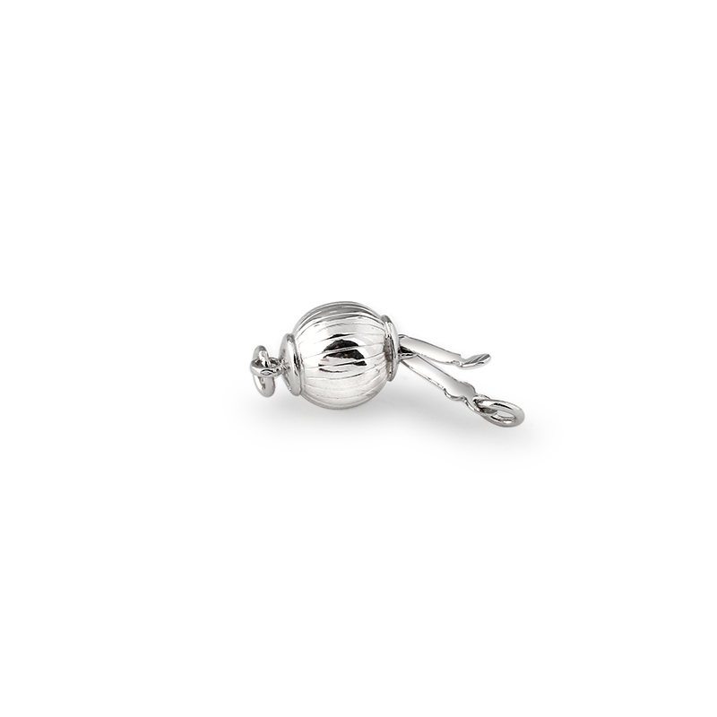 925 Sterling Silver Corrugated Lantern Box Clasp