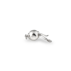 925 Sterling Silver Corrugated Lantern Box Clasp