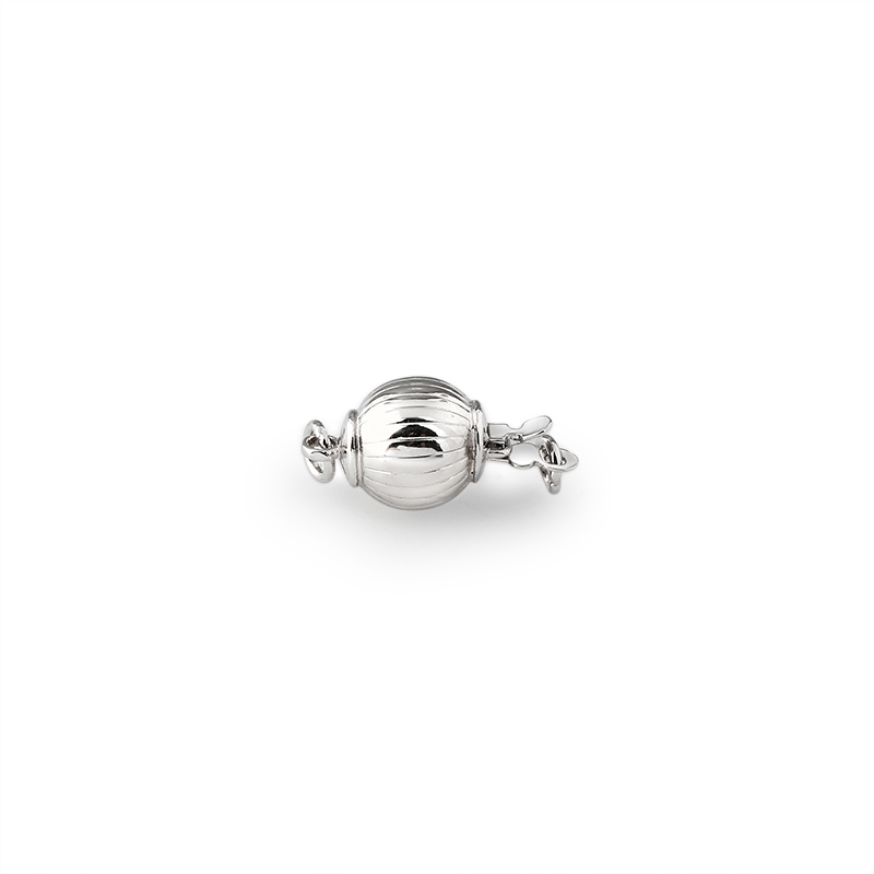 925 Sterling Silver Corrugated Lantern Box Clasp